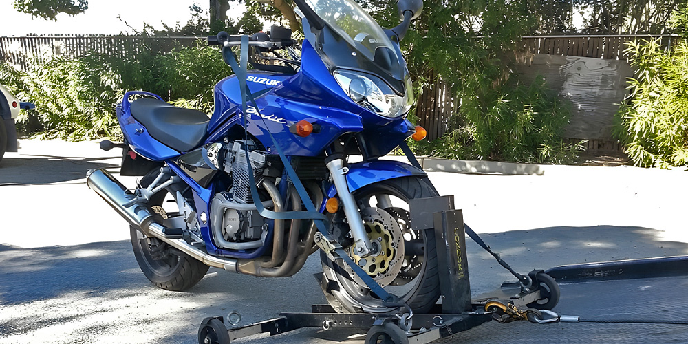 Image Of AA Affordable Towing Tow Truck Towing The Motorcycle